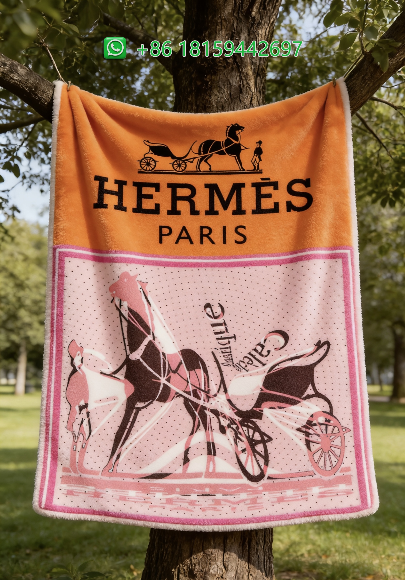 Hermes Throw Blankets